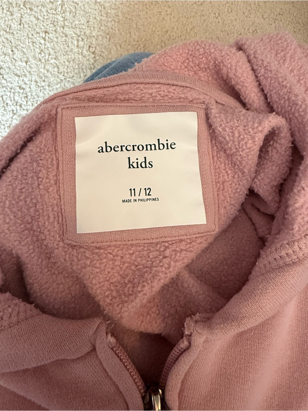 abercrombie kids Dusty Pink Zip-Up Hoodie - Picture 2 of 2